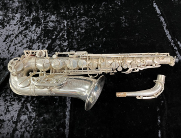 Photo Pristine Vintage Selmer Paris SBA Alto Sax – 99% Original Silver - # 36049